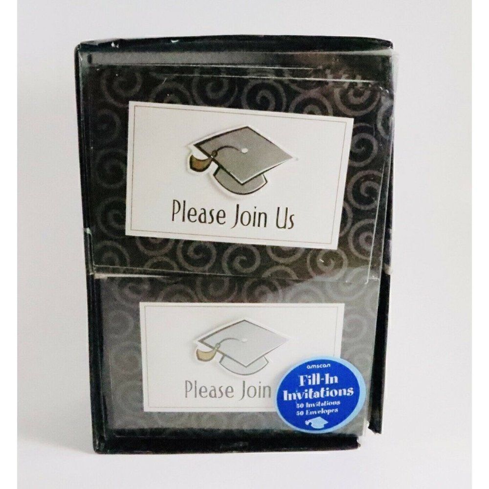 Graduation Party Invitations 50 Count with Envelopes Celebration Fill-In Info